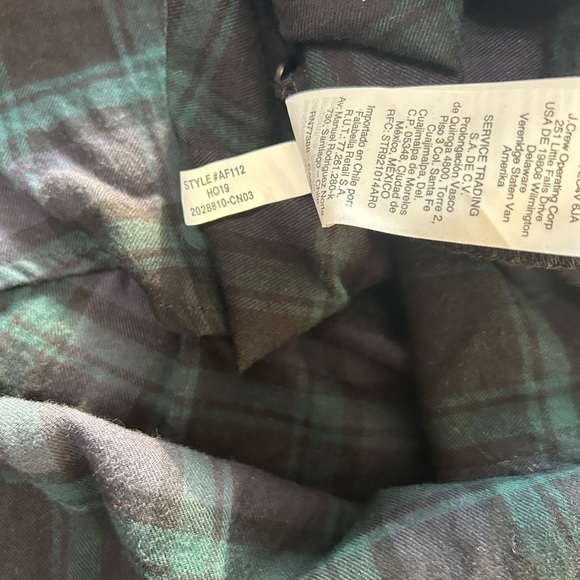 J. Crew Women’s Black Plaid Flannel Top Size Small - Picture 4 of 6